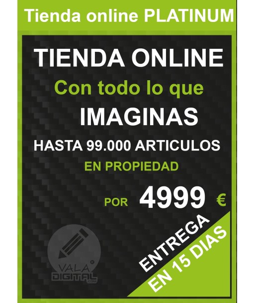 Creacción Tienda On line PLATINUM