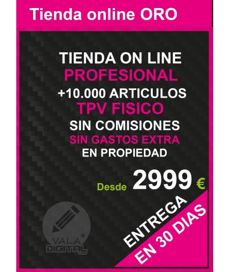 Creacción tienda on line ORO